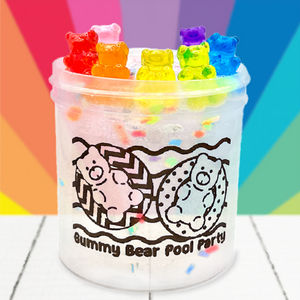 Gummy Bear Pool Party Thick Clear Slime - slimy panda slime shop