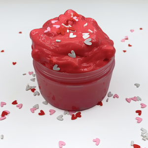 Red Velvet Cupcake Crunch Butter Slime - Slimy Panda Slime Shop