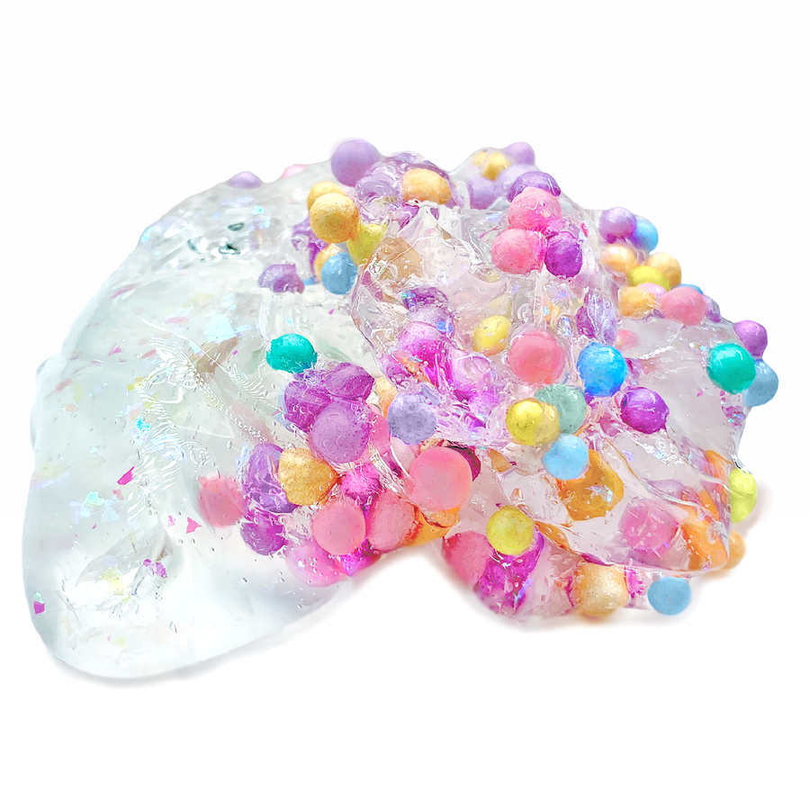 Galaxy Grape Clear Slime with Bingsu Beads - Slimy Panda