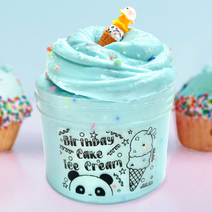 Birthday Cake Ice Cream Butter Slime - Slimy Panda Slime Shop